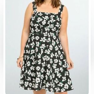 Torrid floral fit and flare skater dress